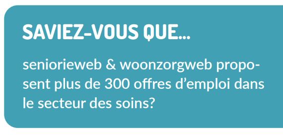 offre emploi soins de sante SEniorieweb.be