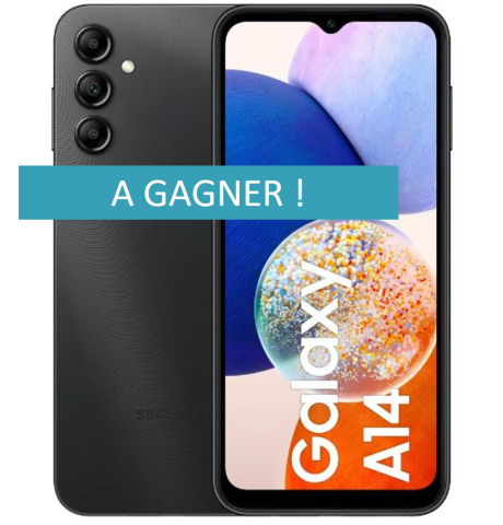 Gagnez un smartphone Samsung Galaxy A14 64GB d'une valeur de 169 euros !